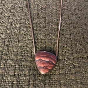 Stone pendant necklace | silver chain